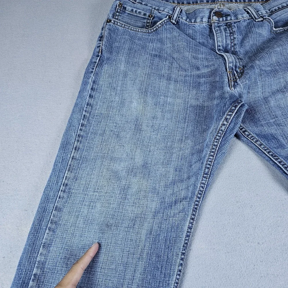 Levis 559 Jeans Mens 38x30 Blue Denim Medium Wash Relaxed Straight Distressed